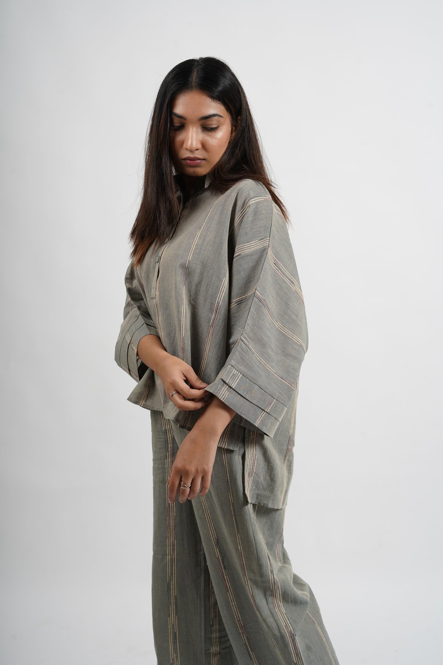 Sage Loose Muslin Cotton Shirt