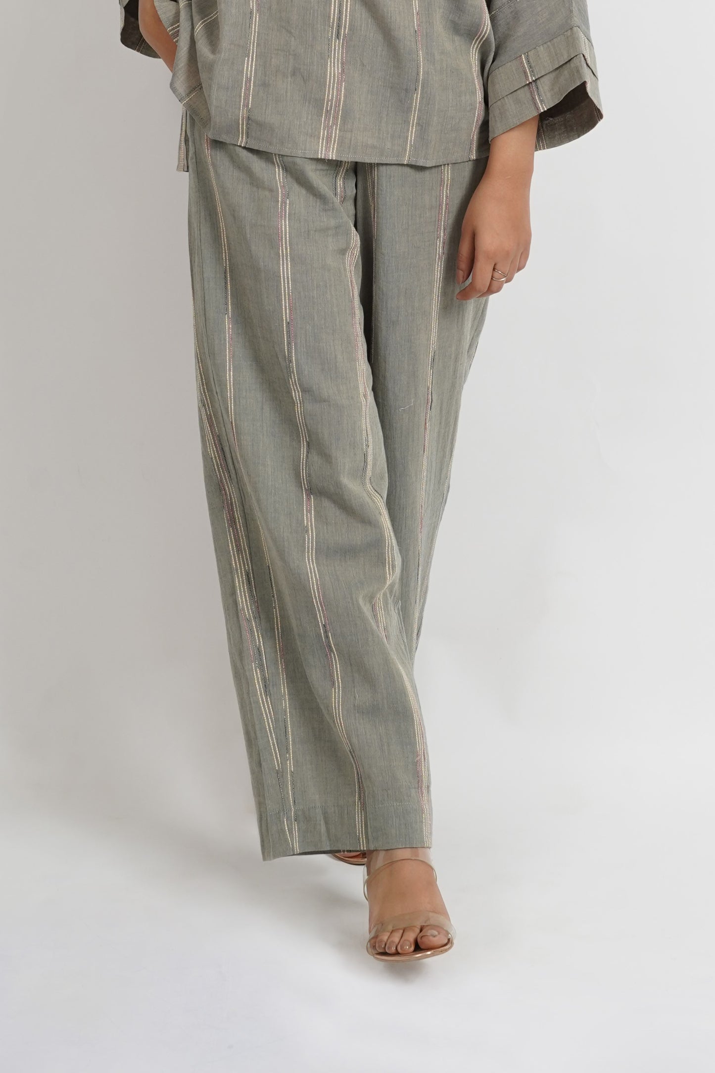 Sage High Waisted Cotton Wide Pants