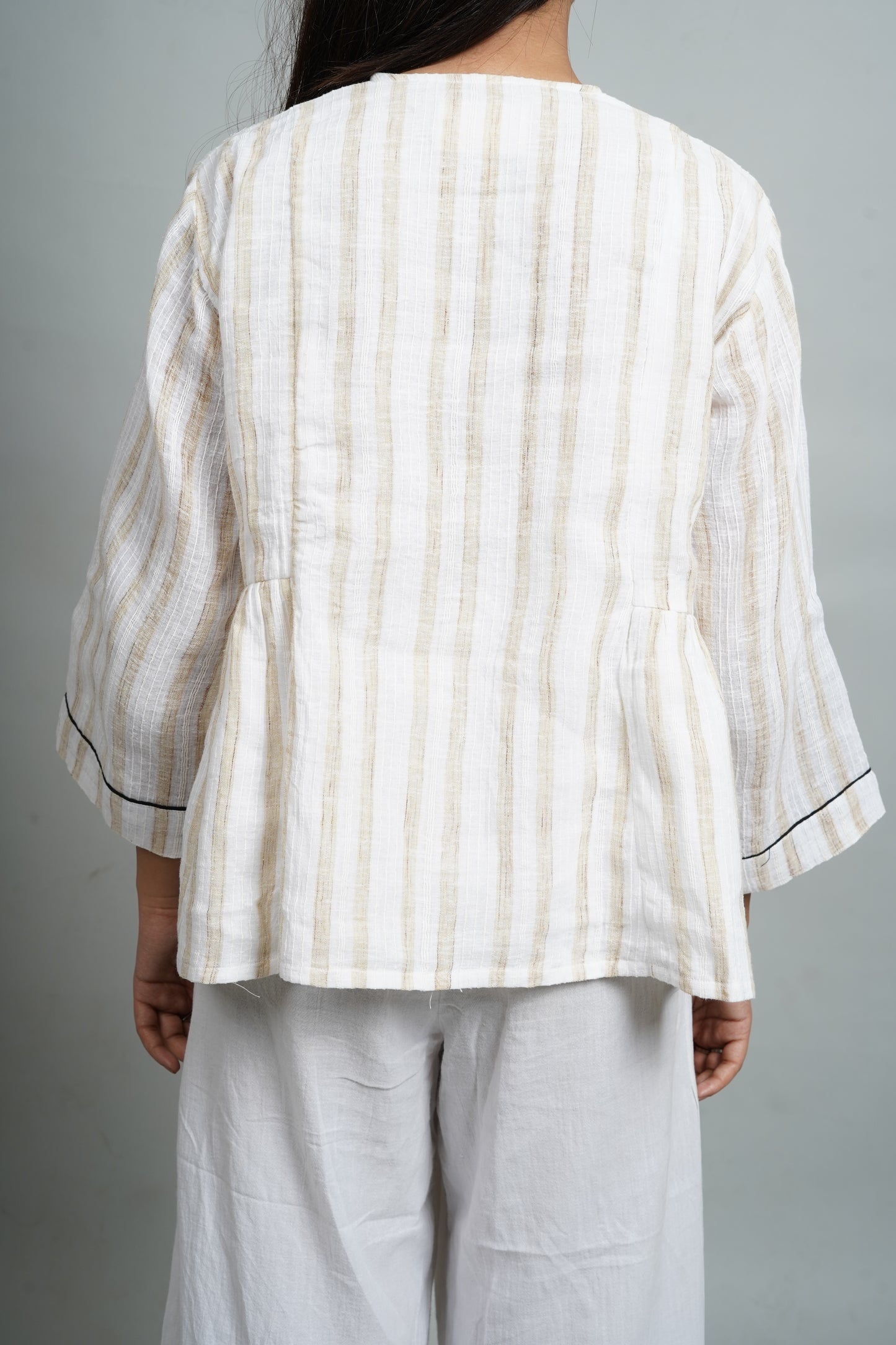 Sundrop Stripes Handwoven Cotton Top