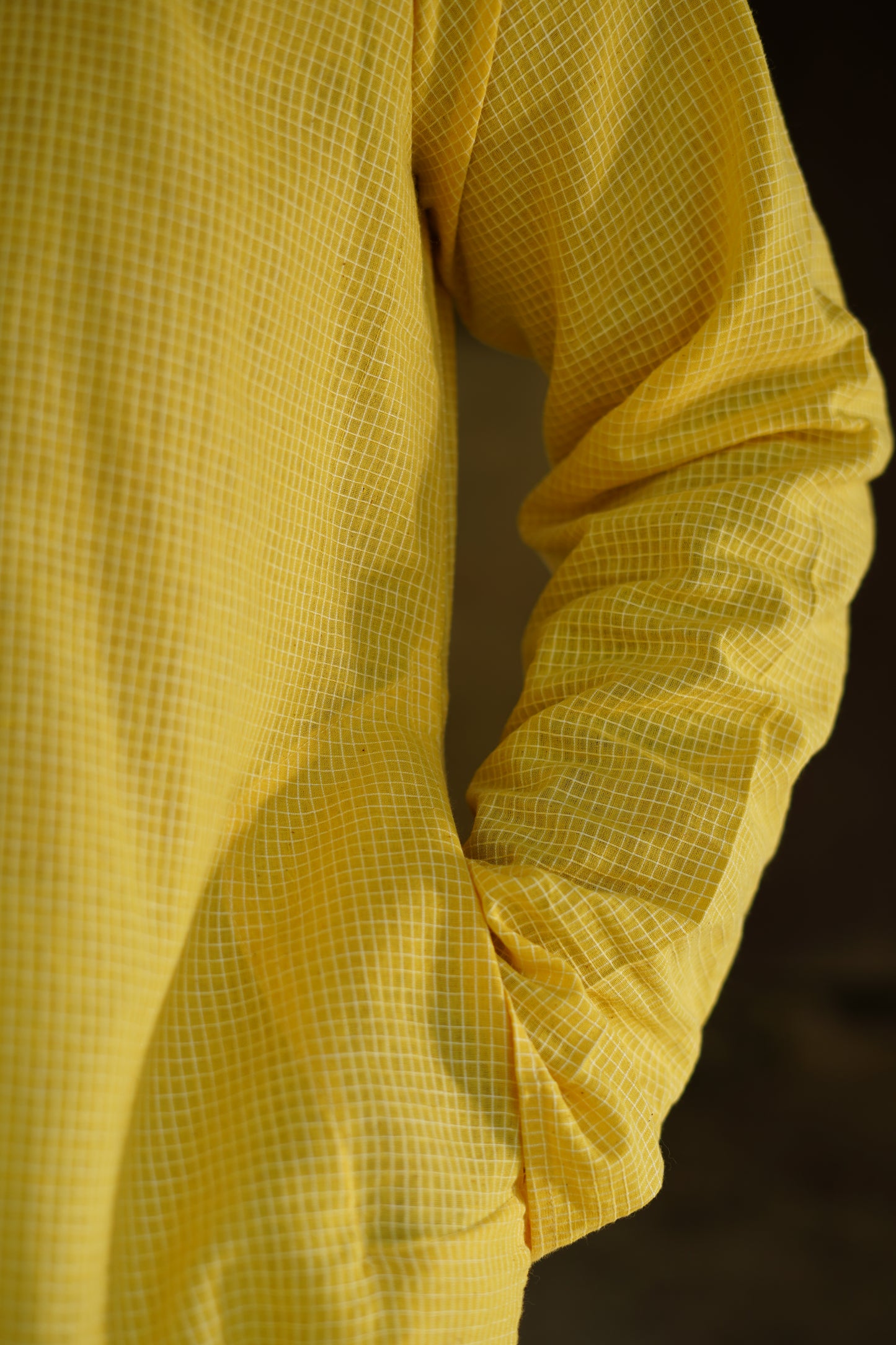 Handwoven Checkered & Solid Kurta - Available in 2 colors