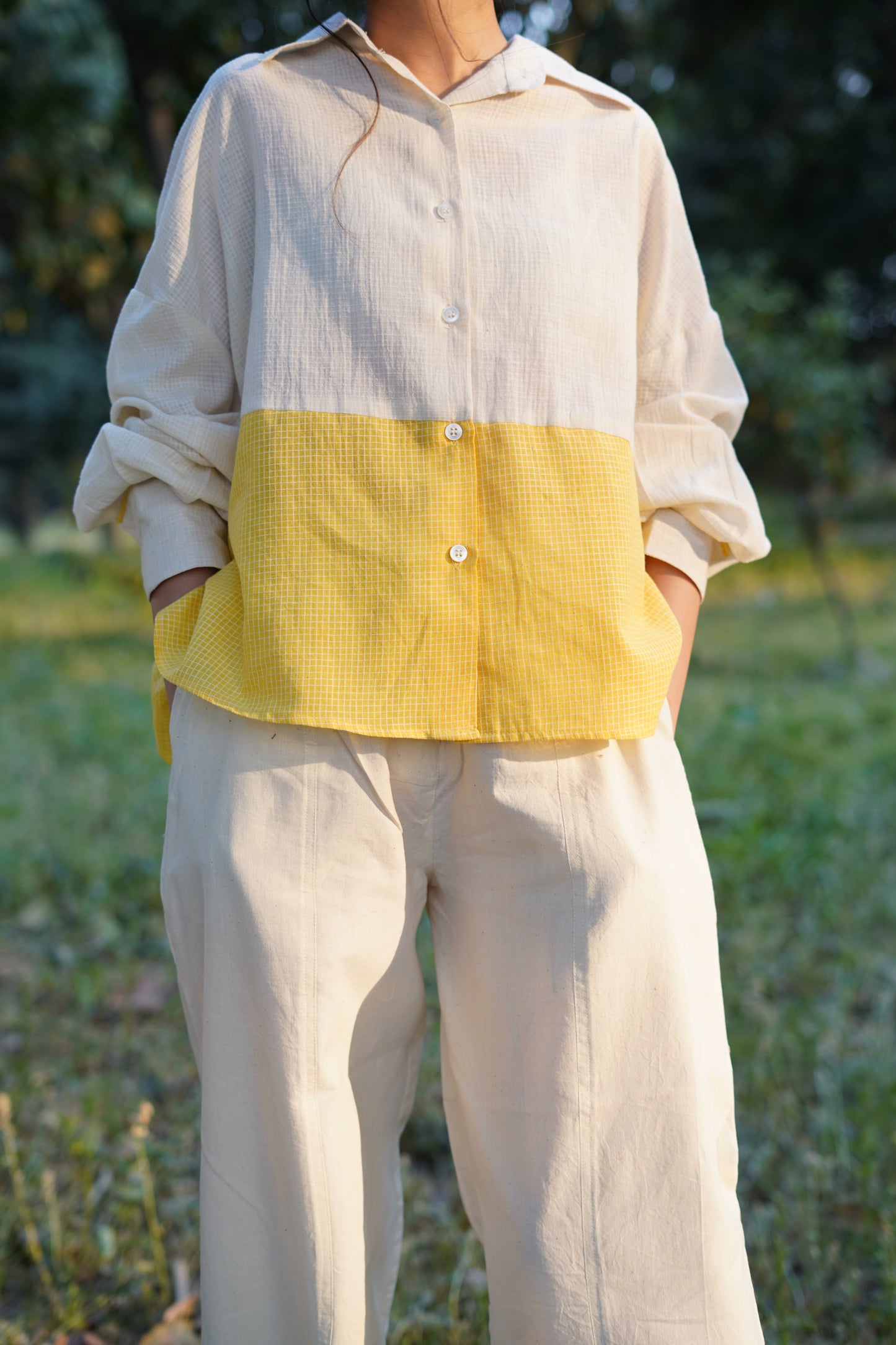 Kora Khadi Balloon Pants - Handspun & Handwoven