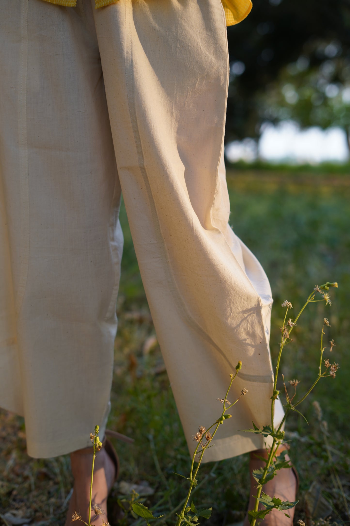 Kora Khadi Shirt Top Cord set - Handspun