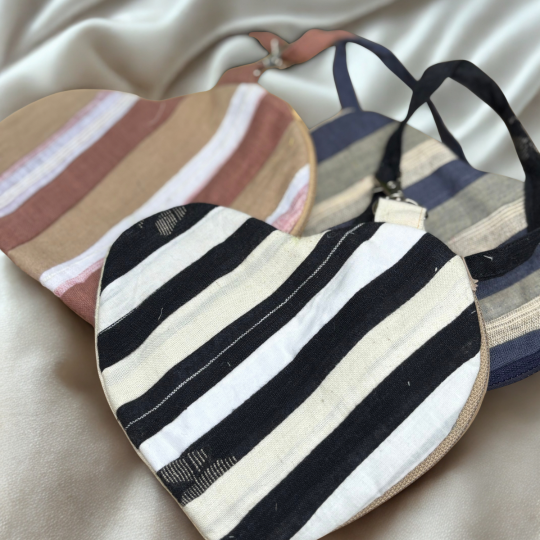 Upcycled Wrist Bags with Detachable String | 3 Designs – Heart, Fish & Mouse