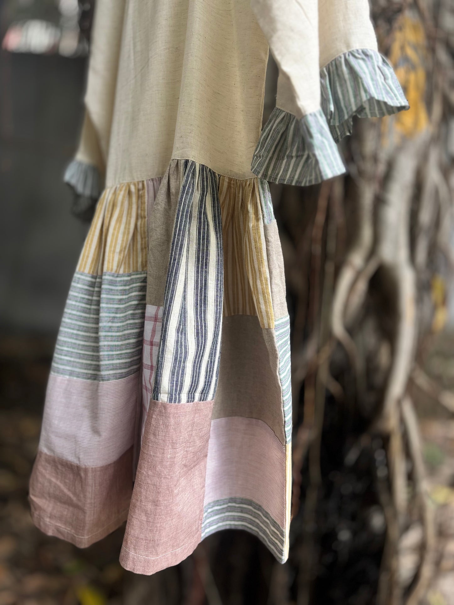 Upcycled Patchwork Handwoven Oversized Dress – One of One