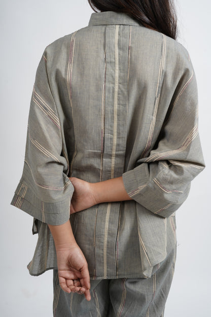 Sage Loose Muslin Cotton Shirt