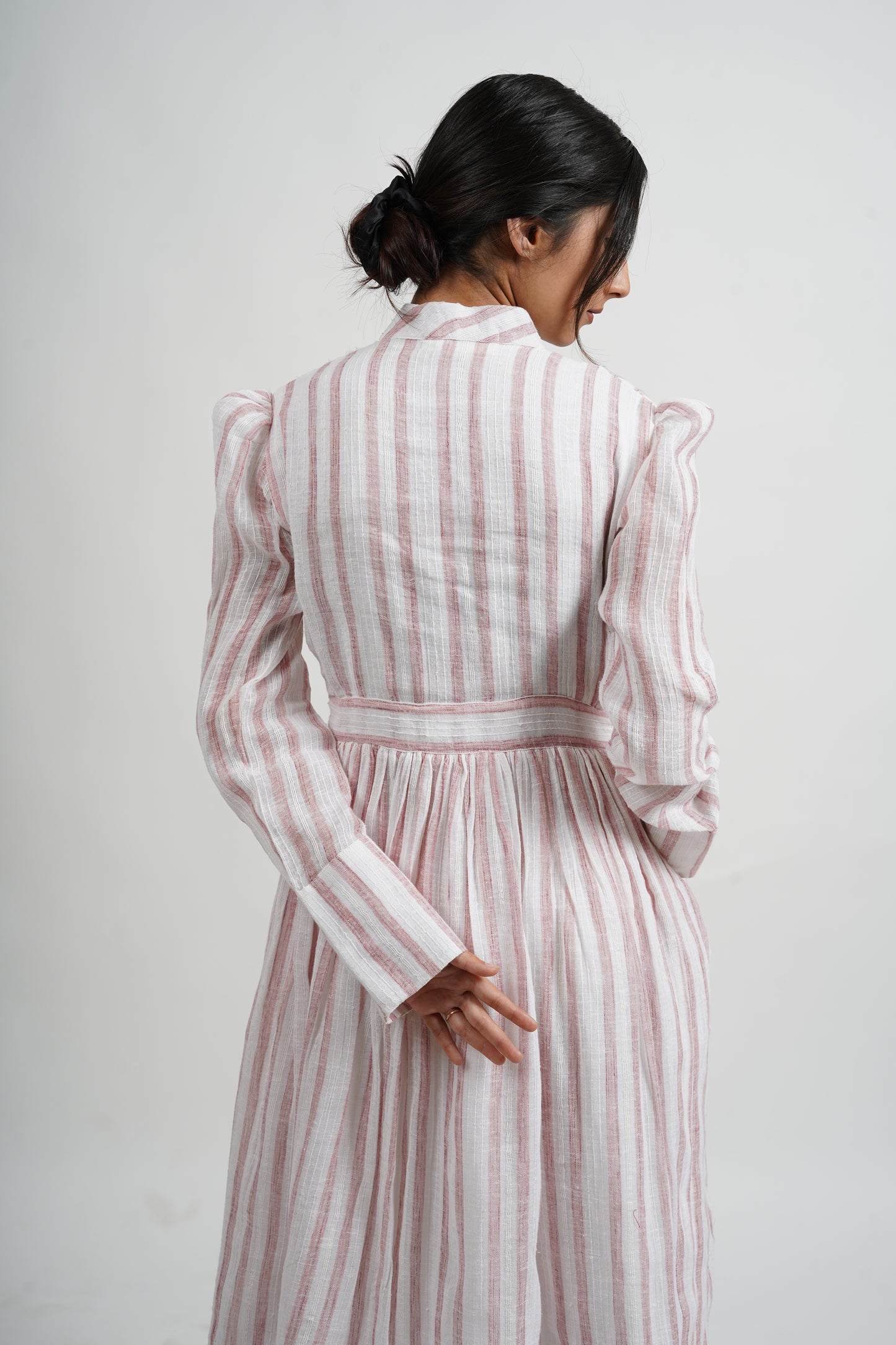 Pink Stripes Handwoven Cotton Dress