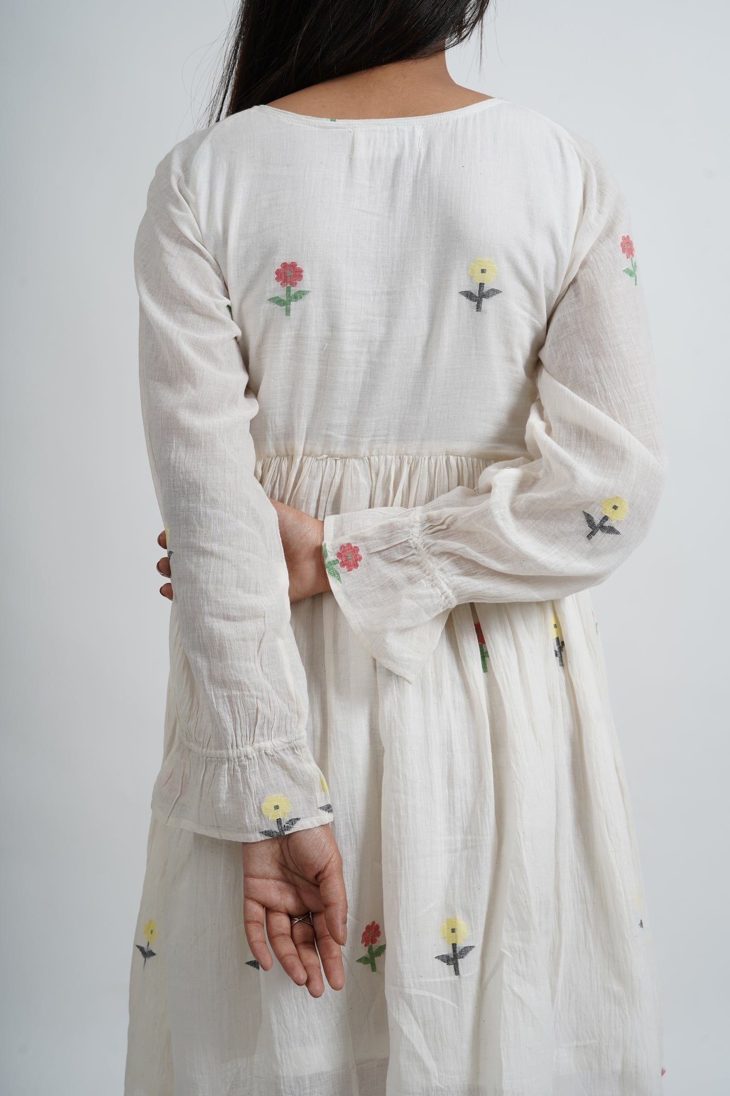 Floral Handwoven Buti Jamdani Dress