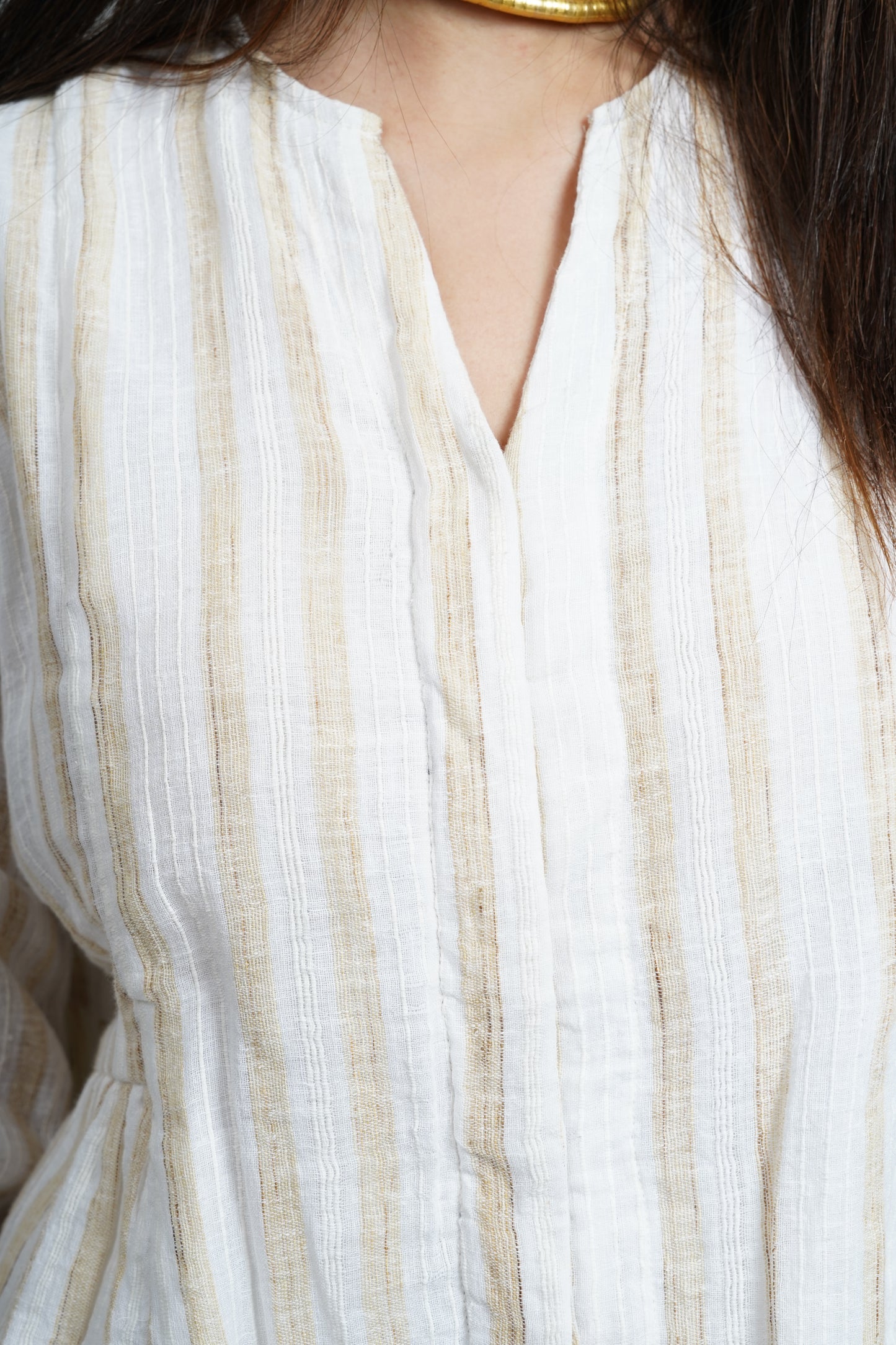 Sundrop Stripes Handwoven Cotton Top