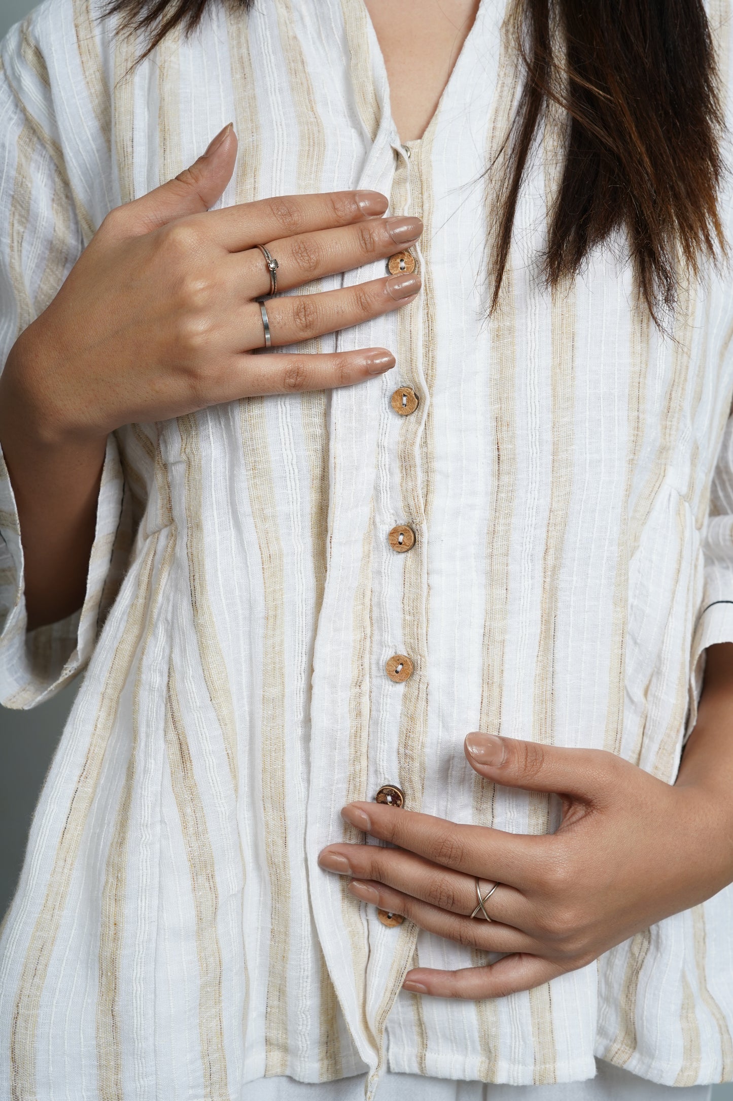 Sundrop Stripes Handwoven Cotton Top