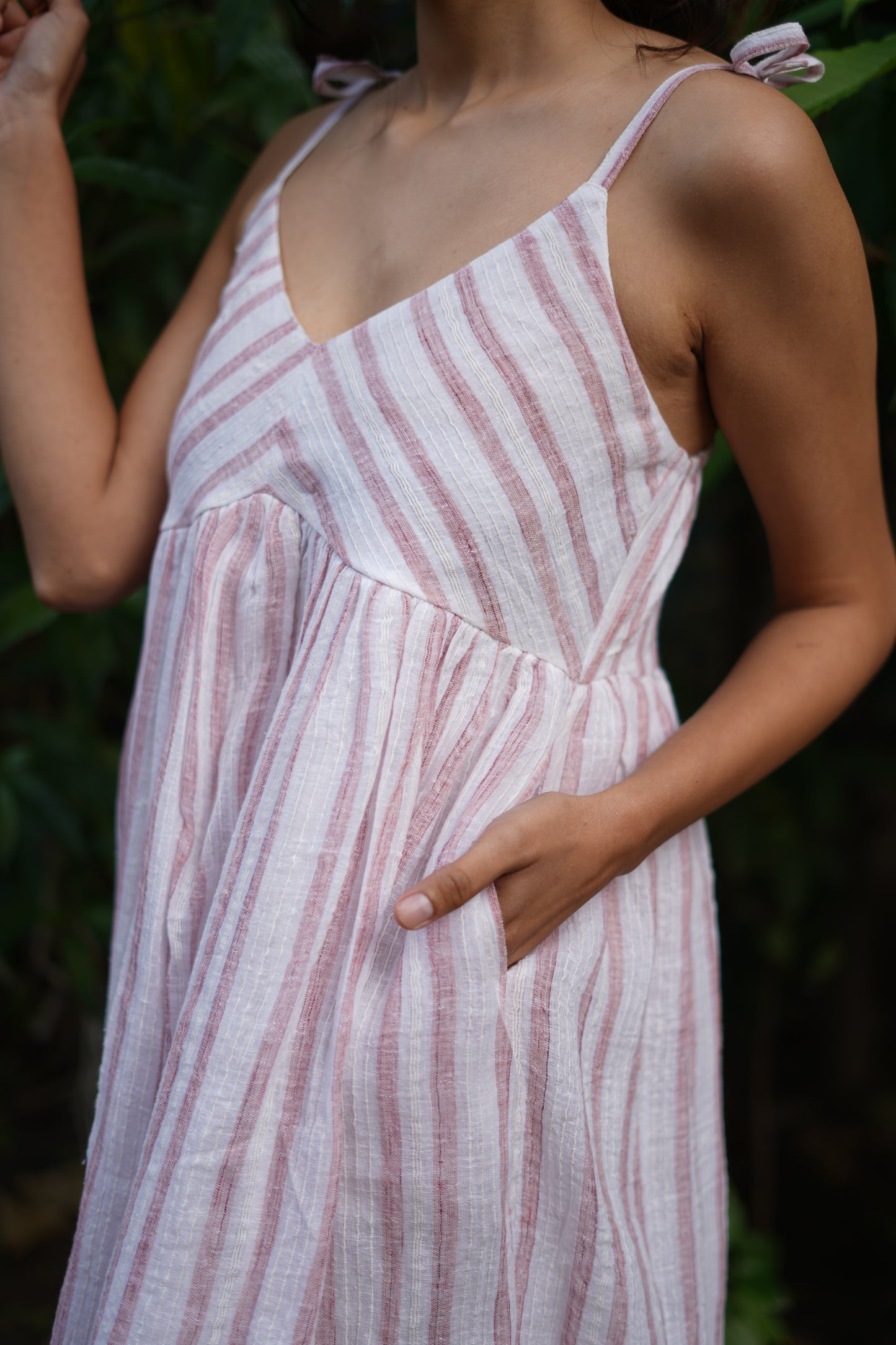 Striped Handwoven Cotton Maxi Dress