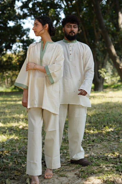 Handspun Khadi Straight Pants – Natural Kora