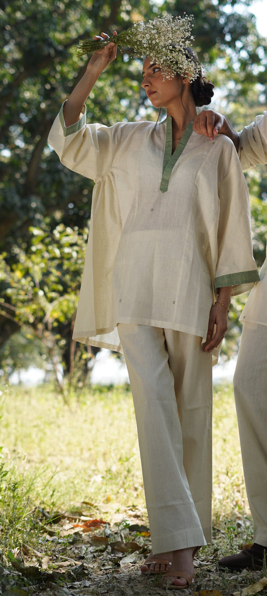 Handspun Khadi Straight Pants – Natural Kora