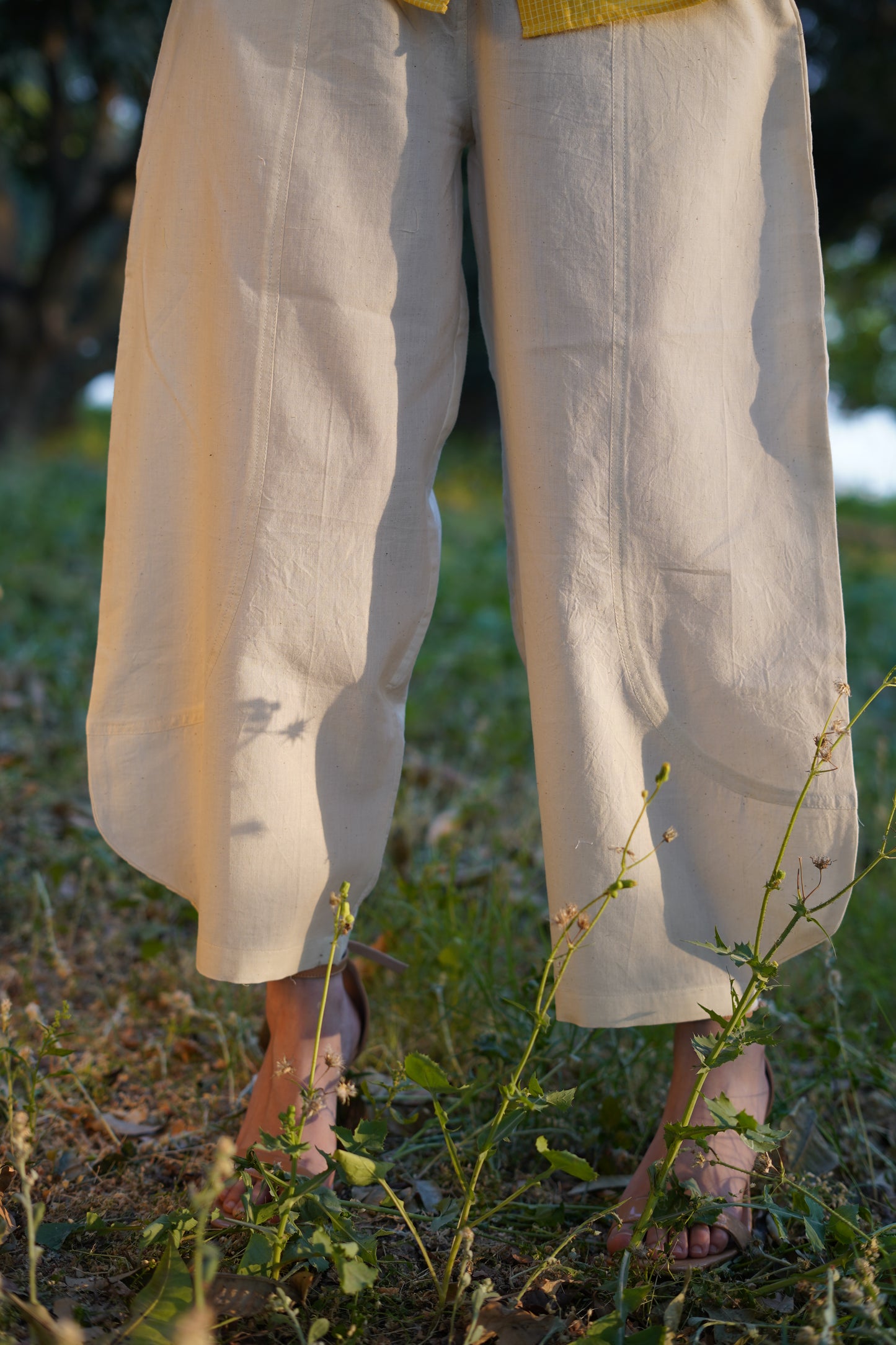Kora Khadi Balloon Pants - Handspun & Handwoven