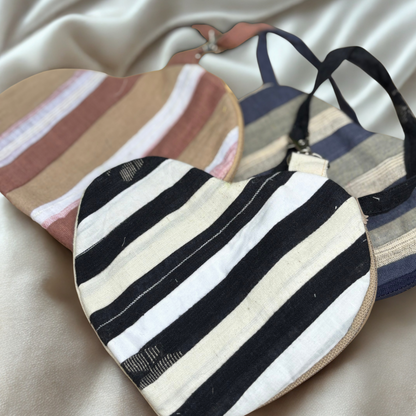 Upcycled Wrist Bags with Detachable String | 3 Designs – Heart, Fish & Mouse