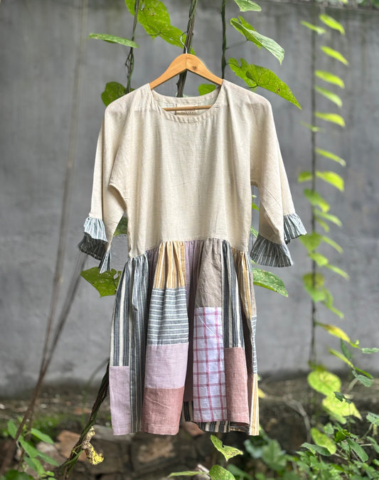 Upcycled Patchwork Handwoven Oversized Dress – One of One