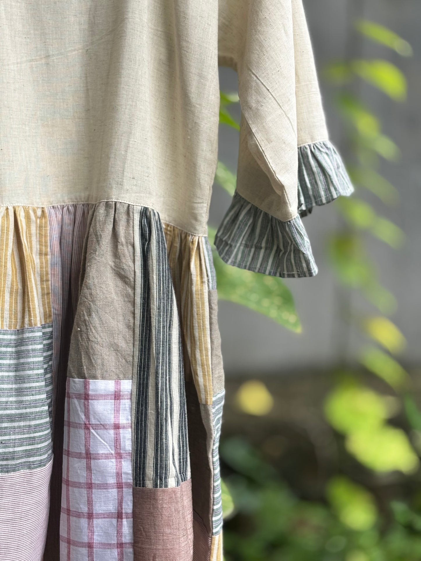 Upcycled Patchwork Handwoven Oversized Dress – One of One